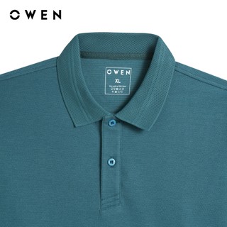 Owen - Áo polo Body Fit APV262000 màu Xanh lá chất liệu CVC Spandex
