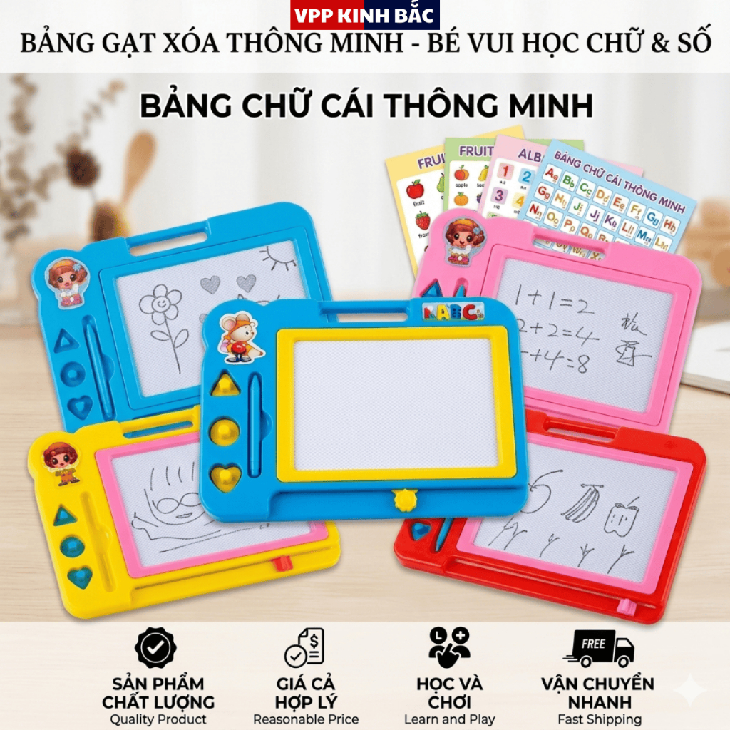 Bảng Gạt xóa Thông Minh-Dùng Cho Các Bé Mẫu Giáo.