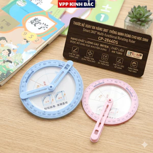 Thước Kẻ Xoay Đa Năng 360° Thông Minh Dùng Cho Học Sinh – Vẽ Hình, Đo Góc Chính Xác, Dụng Cụ Học Sinh Cần Thiết.