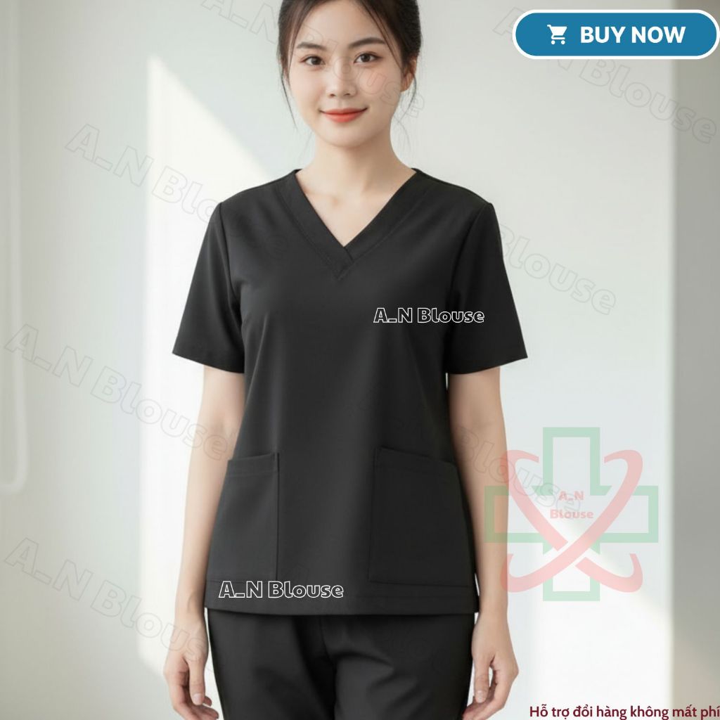 Bộ scrubs cổ tim - đồng phục y tế, bệnh viện, đồng phục spa, phòng khám cho cả nam và nữ đén 85kg