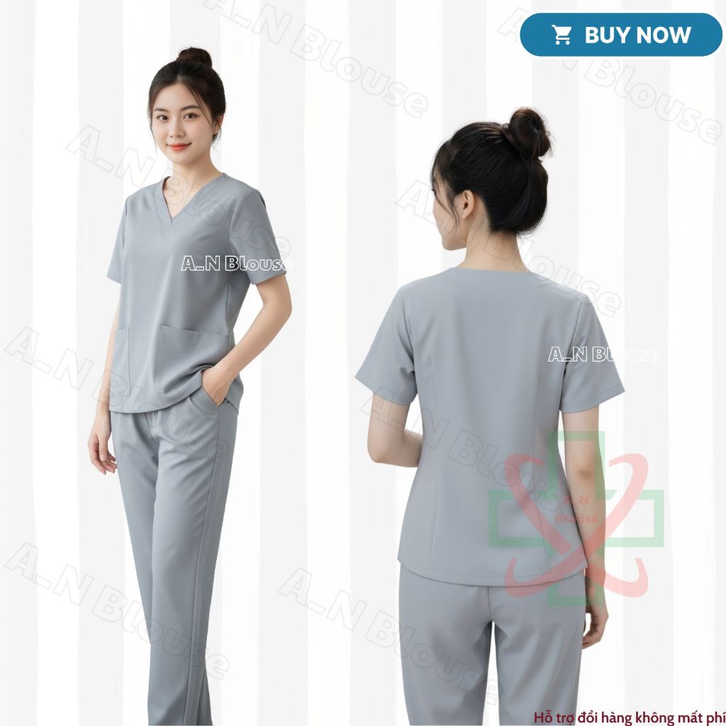Bộ đồng phục y tế - đồng phục kỹ thuật viên, spa, thẩm mỹ viện vải lon lạnh