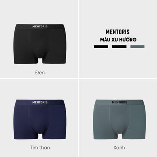 COMBO 3 Quần Lót Boxer Nam MENTORIS, Chất Vải Cotton Mềm Mịn, Cạp Co Giãn, Thoáng Mát CB3MBX01