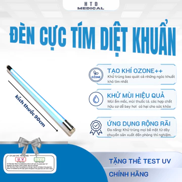 [Combo Bóng + Máng Trắng] Bóng Đèn Diệt Khuẩn Bóng Đèn Tiệt Trùng Tia Cực Tím Thạch Anh UVC ( 90cm )