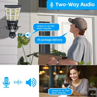 Đèn đường năng lượng mặt trời kết hợp camera giám sát 2 trong 1, an ninh ngoài trời, WiFi, theo dõi chuyển động