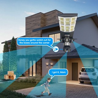 Đèn đường năng lượng mặt trời kết hợp camera giám sát 2 trong 1, an ninh ngoài trời, WiFi, theo dõi chuyển động
