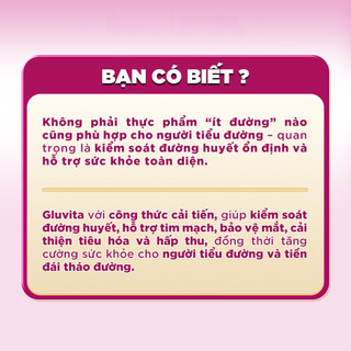 Sữa bột Gluvita Gold 900g (cho người tiểu đường)