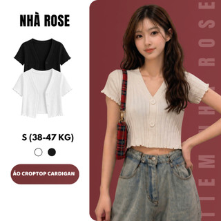 Áo Croptop Nữ Cài Cúc 2 Nút Cuộn Biên Trơn Basic Ôm Body Chất Vải Thun WAC003