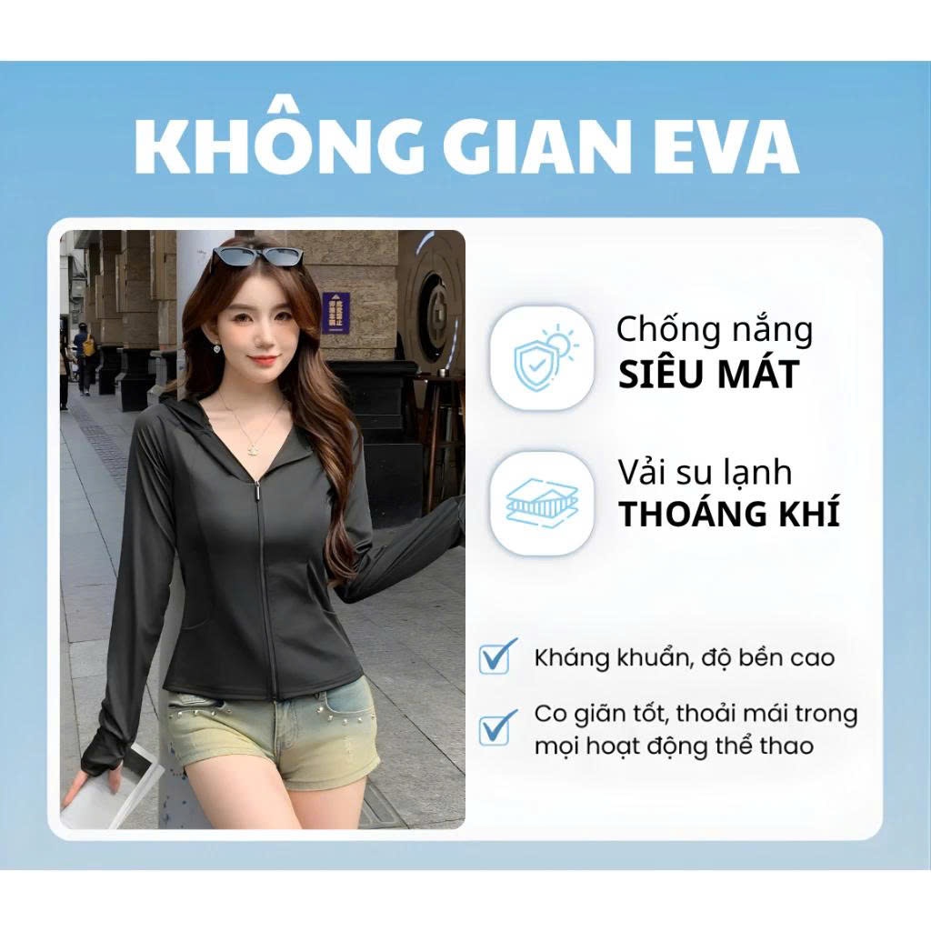 Áo Chống Nắng Nữ Su Lạnh Cao Cấp UPF40+ Giúp Bảo Vệ Da, Ngăn Chặn Hiệu Quả Tia UV H829