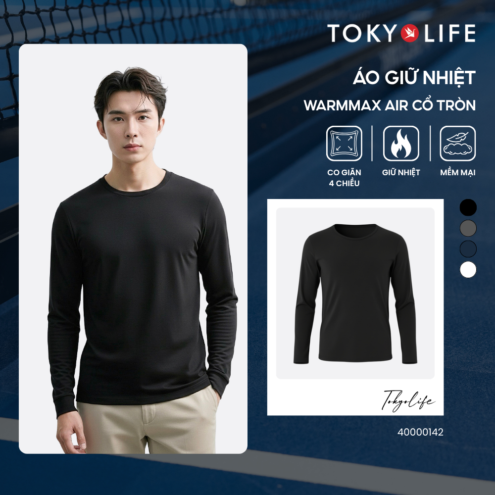Áo giữ nhiệt WarmMax Air Nam cổ tròn giữ nhiệt TOKYOLIFE 40000142 ...