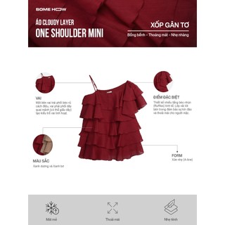 [New4] Áo Cloudy Layer One Shoulder Mini, Chất Vải Thoải Mái, WKI110, SOME HOW STORE