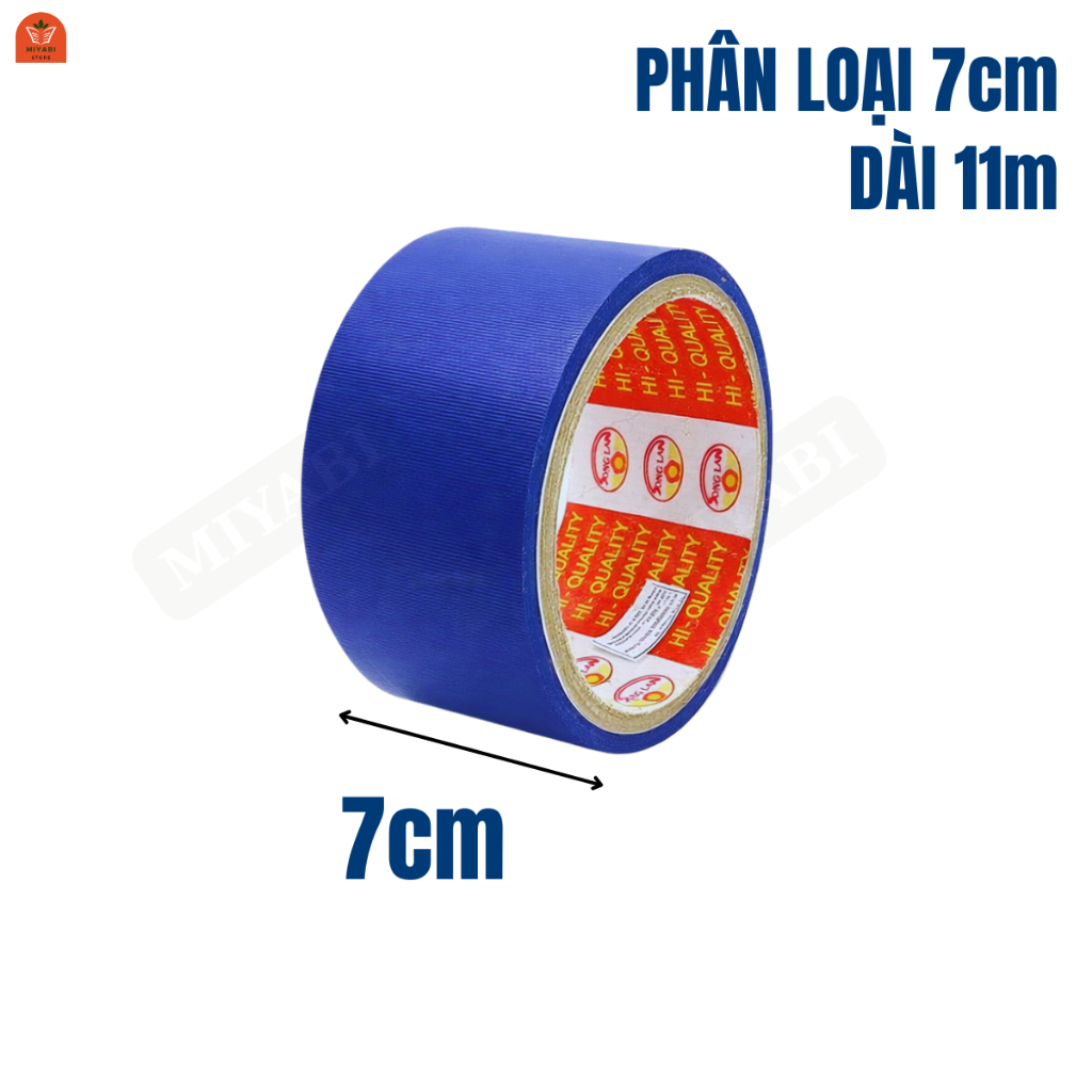 Băng dính simili xanh dán giấy tài liệu 3,5cm/4,5cm/7cm - Băng
