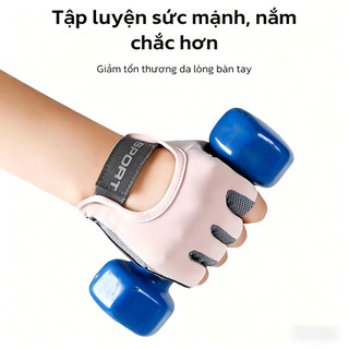 OOKAS  Găng Tay Tập Gym Nữ Chống Trượt Hở Ngón Chống mài mòn và thoáng khí