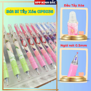 Bút Bi Tẩy Xóa GP-5036 – Viết Êm, Xóa Sạch, Không Lem, Dụng Cụ Học Sinh Tiện Ích