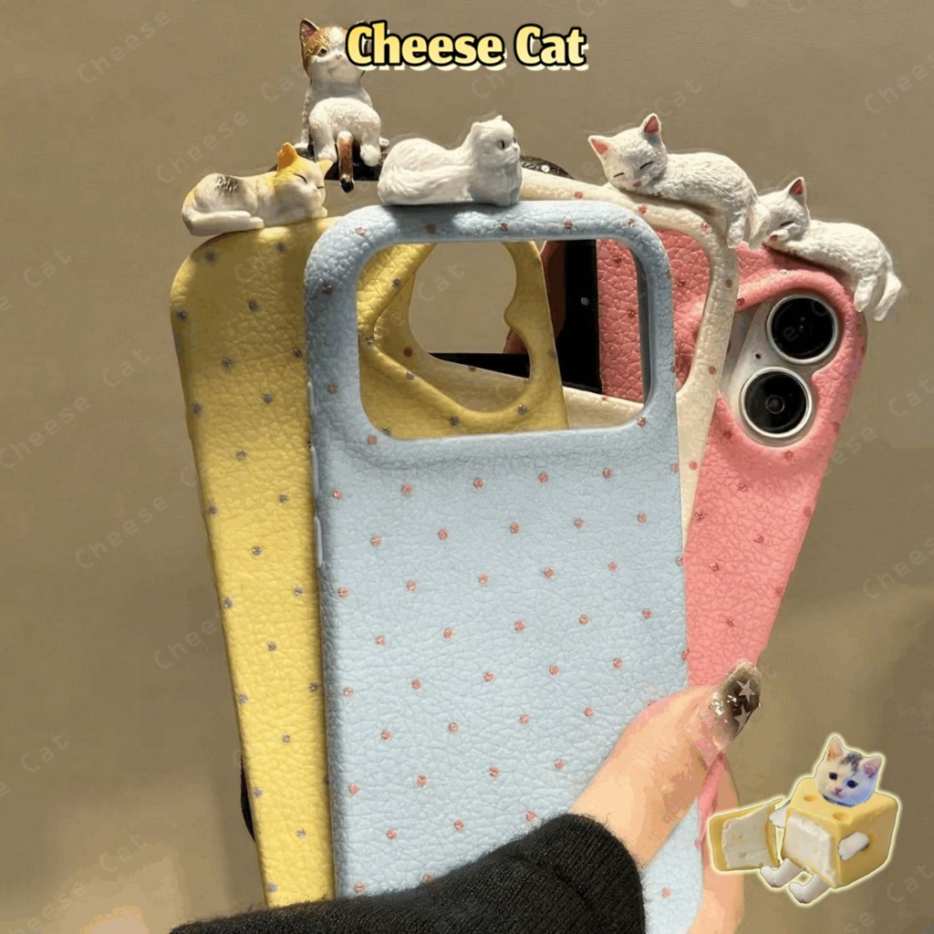 Ốp lưng iPhone búp bê mèo phong cách đơn giản Hàn Quốc cho iPhone 17 11 12 14 13 15 16 Pro Max 7 Plus 17 Air  Xs Max XR