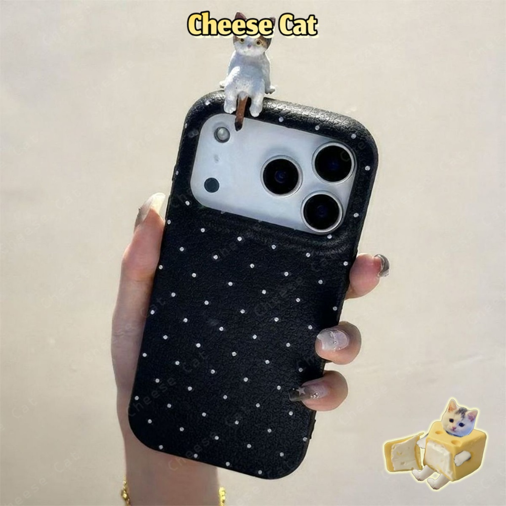 Ốp lưng iPhone búp bê mèo phong cách đơn giản Hàn Quốc cho iPhone 17 11 12 14 13 15 16 Pro Max 7 Plus 17 Air  Xs Max XR