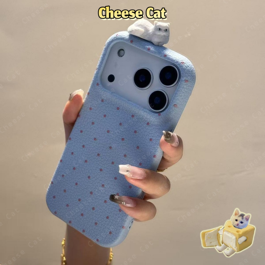 Ốp lưng iPhone búp bê mèo phong cách đơn giản Hàn Quốc cho iPhone 17 11 12 14 13 15 16 Pro Max 7 Plus 17 Air  Xs Max XR