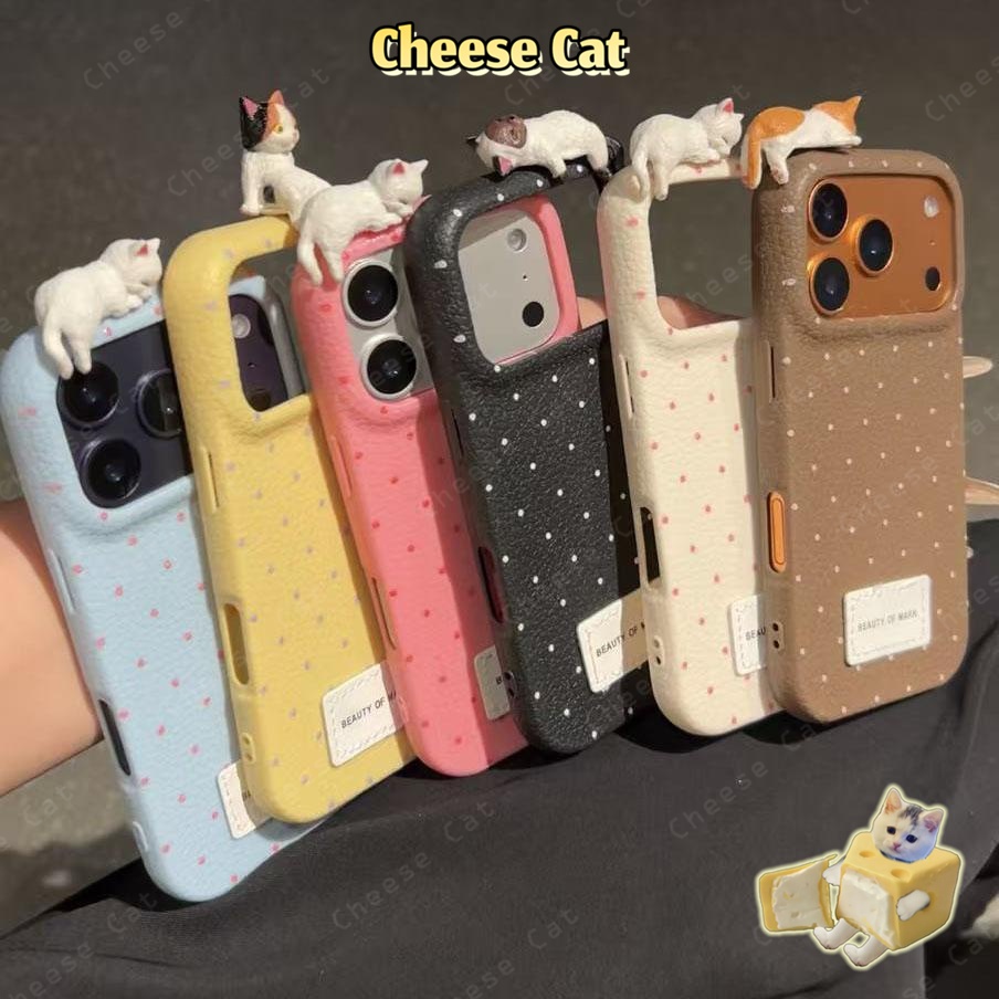 Ốp lưng iPhone búp bê mèo phong cách đơn giản Hàn Quốc cho iPhone 17 11 12 14 13 15 16 Pro Max 7 Plus 17 Air  Xs Max XR