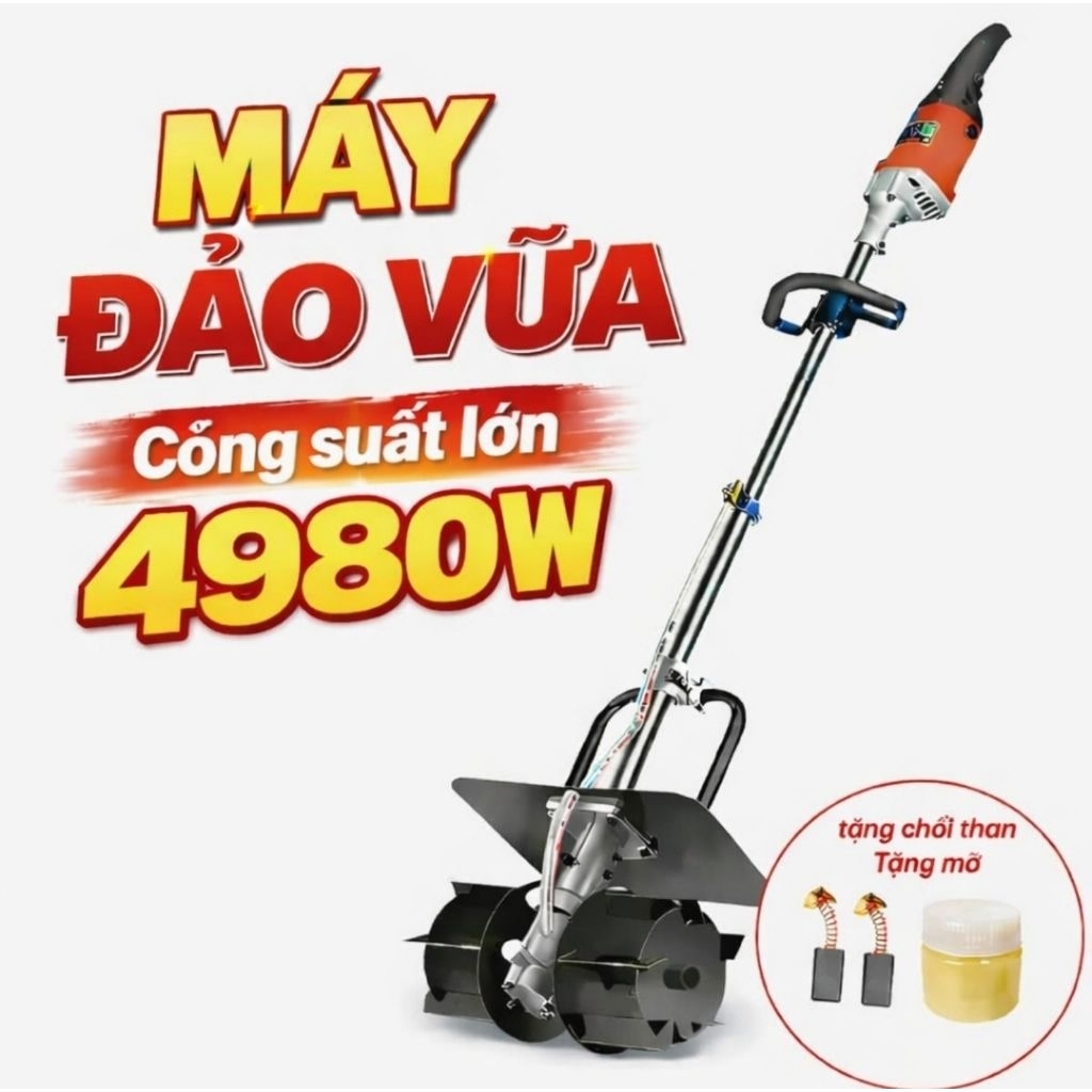 Máy Đảo Vữa Cầm Tay 4980W – Máy Trộn Hồ Công Suất Lớn Cho Thợ Xây Công Trình , máy trộn vữa mini