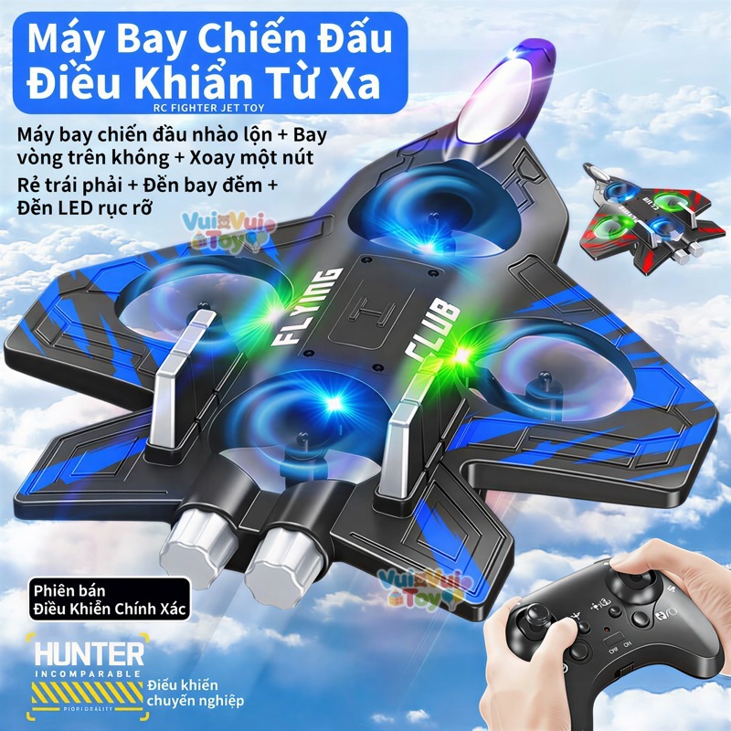 Máy bay xốp điều khiển từ xa bay lơ lửng cho trẻ em – Máy bay chiến đấu kiểu tàu lượn, có thể bay vòng quanh