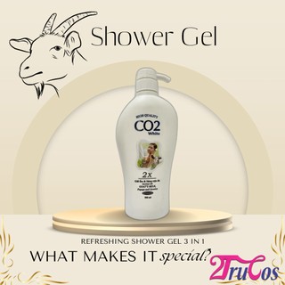 Sữa Tắm Dê CO2 Hight Quality White 2X Enrich Goat Milk Shower Gel 1100ml (làm sạch mịn da) 2Trucos