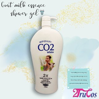 Sữa Tắm Dê CO2 Hight Quality White 2X Enrich Goat Milk Shower Gel 1100ml (làm sạch mịn da) 2Trucos