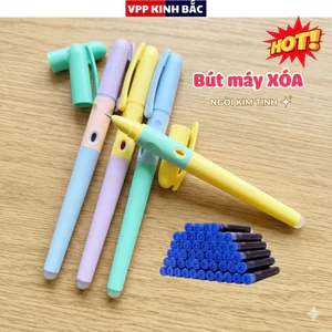 BÚT MÁY XÓA S01, Ngòi KIM TINH 0.38 mm, Dễ Tẩy Xóa, Êm Trơn, Kèm Piton Bơm Mực.