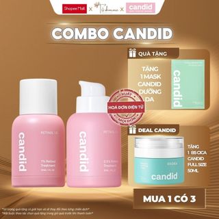 [DEAL CANDID 02] Tinh Chất Trẻ Hóa Candid Retinol 0.5/1.0 Tặng Kem Dưỡng Cấp Ẩm B5 CiCa Cream 50ML