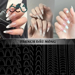 Khuôn Dặm Nail Miếng Dặm Họa Tiết Nail | French Đầu Móng Nhiều Hình Sang Trọng - Khung Dặm Họa Tiết Nail Thegioinail666