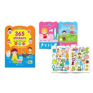 Sách Combo Bóc Dán Thông Minh 365 (Dành Cho Trẻ Từ 2-6 Tuổi) -Giúp Bé Phát Triển IQ, EQ, CQ Song Ngữ
