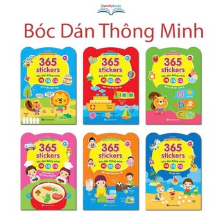 Sách Combo Bóc Dán Thông Minh 365 (Dành Cho Trẻ Từ 2-6 Tuổi) -Giúp Bé Phát Triển IQ, EQ, CQ Song Ngữ