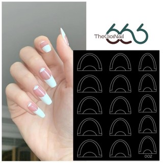 Khuôn Dặm Nail Stencil Tạo Hình & French Đầu Móng – Khung Dặm Bướm Nơ Trái Tim Chuẩn Nét Thegioinail666