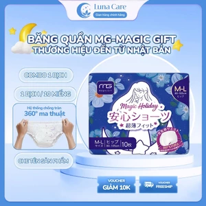 Bịch 10 Miếng Băng Vệ Sinh Quần MG Magic Gift Cao Cấp - BVS Quần Ban Đêm, Chống Tràn Cho Mẹ Bầu Sau Sinh