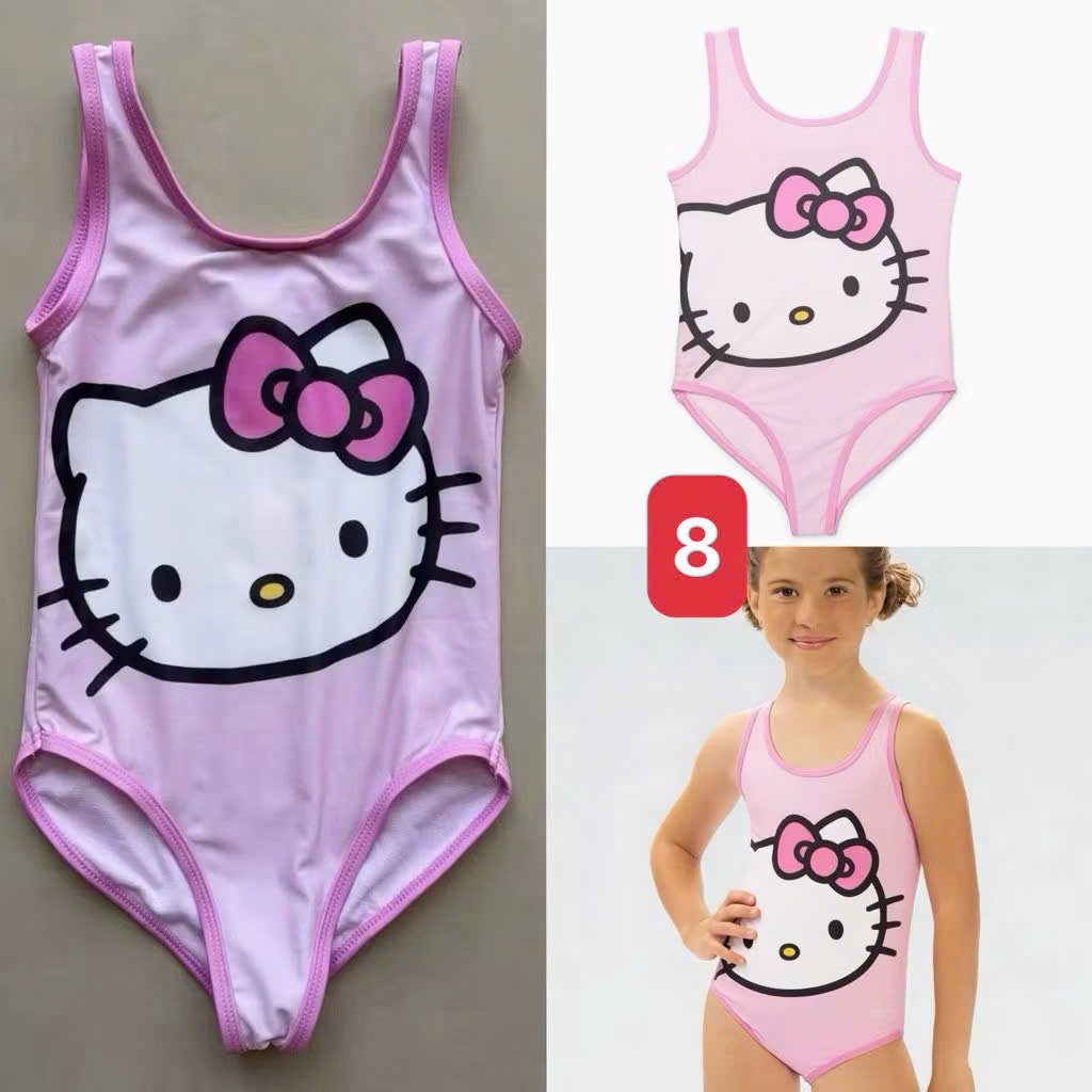 Đồ Bơi Bé Gái xuất dư Boi07 2-12 Tuổi (10-33kg) Set Bơi Trẻ Em Nhanh Khô Đi Biển Đi Bơi