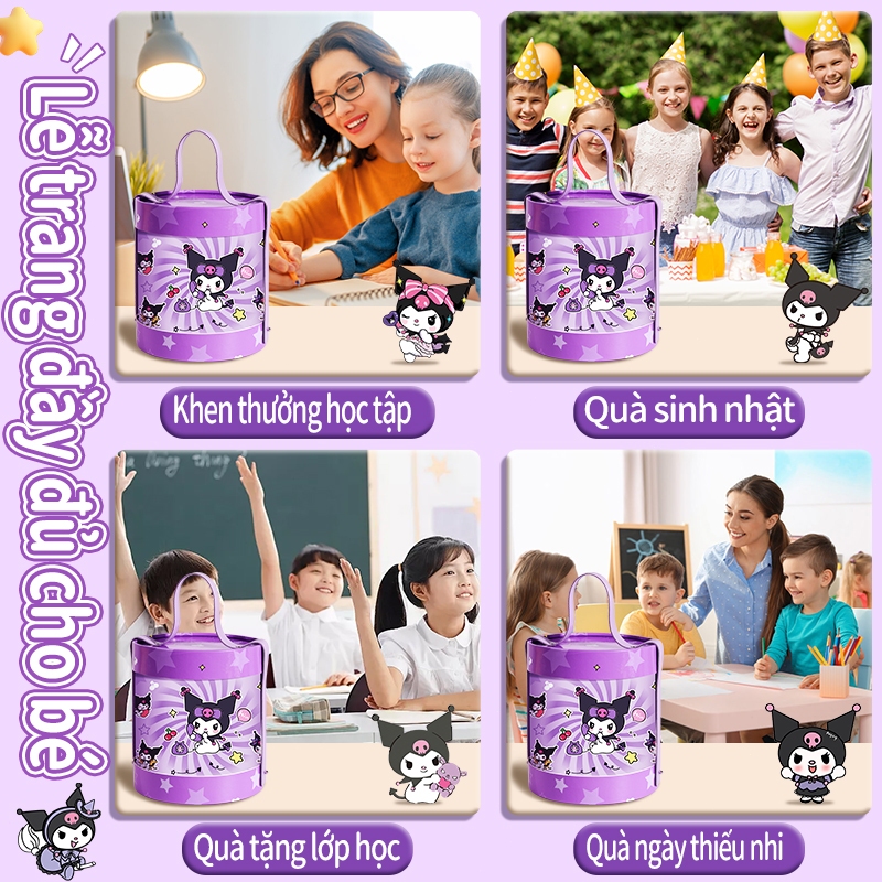 Bộ Văn Phòng Phẩm Dễ Thương Cho Bé, Quà Tặng Sinh Nhật + Noel, Bút + Sổ + Túi Hoạt Hình, Đồ Dùng Học Sinh
