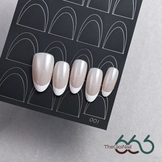 Khuôn Dặm Nail Stencil Tạo Hình & French Đầu Móng – Khung Dặm Bướm Nơ Trái Tim Chuẩn Nét Thegioinail666