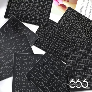Khuôn Dặm Nail Stencil Tạo Hình & French Đầu Móng – Khung Dặm Bướm Nơ Trái Tim Chuẩn Nét Thegioinail666