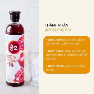 Giấm Lựu Daesang Hàn Quốc Giấm Lựu Giảm Cân Hongcho Đẹp Da Giữ Dáng 500ml 900ml - Skinora Beauty