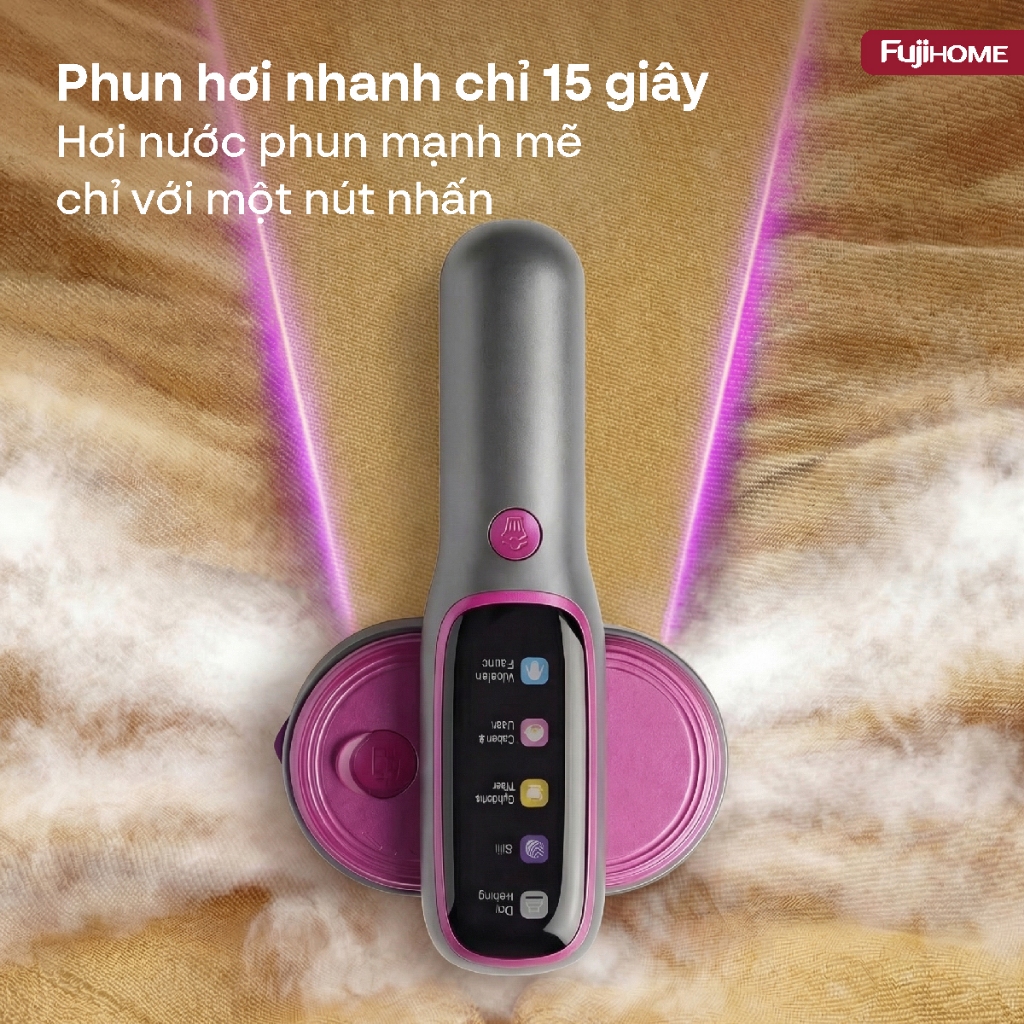 Bàn là hơi nước du lịch gọn nhẹ Nhập Khẩu FUJIHOME SI718AB, máy ủi quần áo an toàn mọi loại vải
