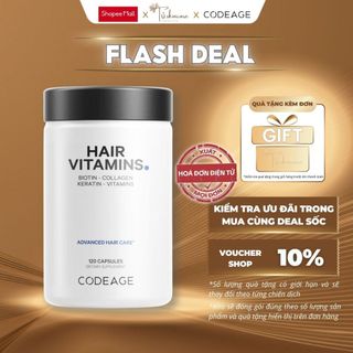 [LIVE] Viên Uống Bảo Vệ Sức Khỏe Cho Tóc Codeage Hair, hộp nhập khẩu 120 viên