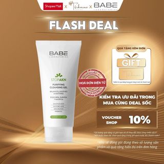 Gel Rửa Mặt Kiểm Soát Dầu, Giảm Mụn BABE Stop AKN Purifying Cleansing Gel