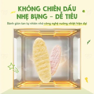 Bánh ăn dặm gạo dẹt rau củ Mămmy giúp bé tập nhai bổ sung dinh dưỡng, hỗ trợ tiêu hóa cho bé 7 tháng
