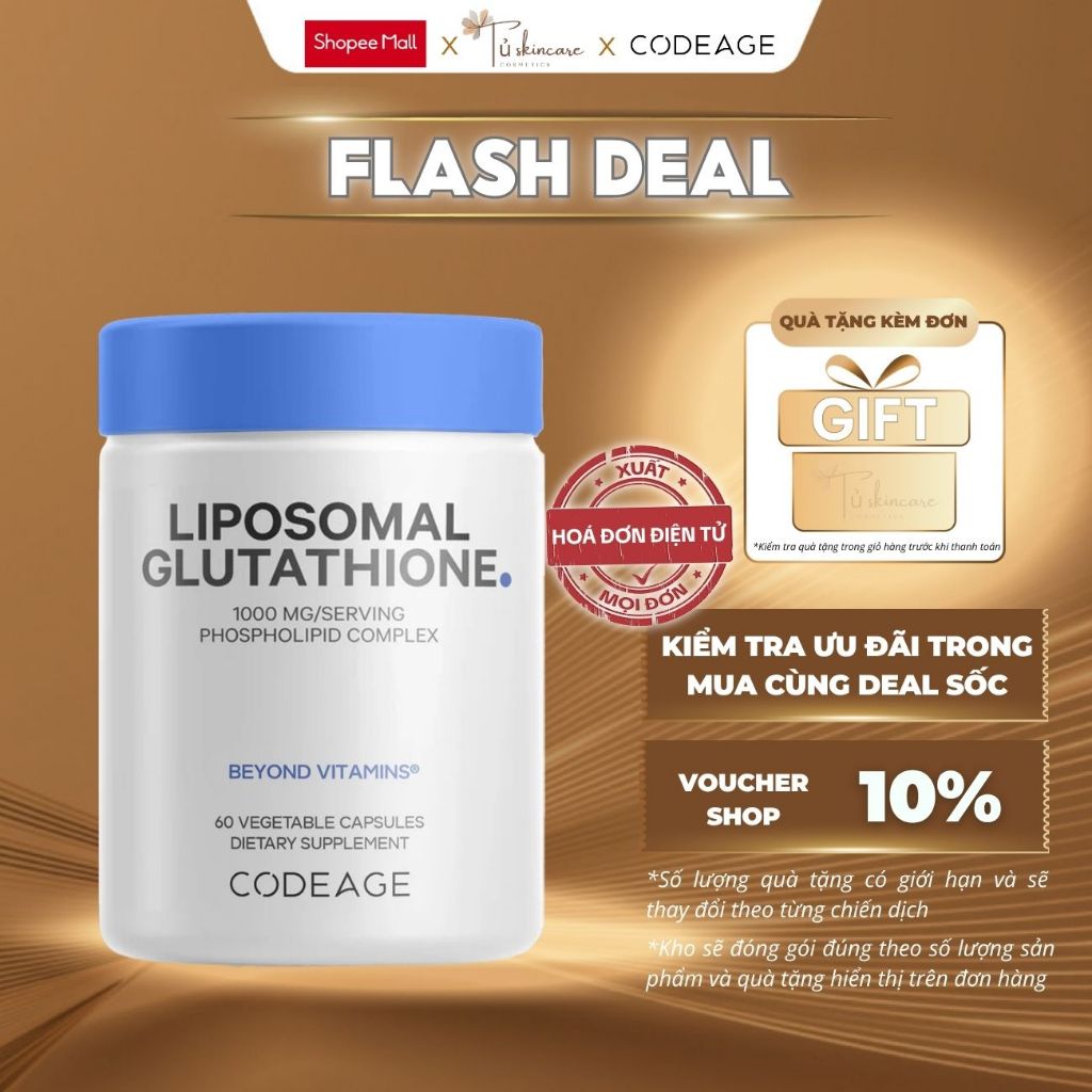 codeage liposomal glutathione 1000mg Liposomal Glutathione 1000mg main image 0