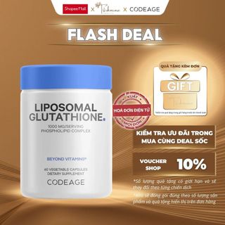 Thực Phẩm Bảo Vệ Sức Khỏe Codeage Liposomal Glutathione 1000mg/Serving 60 Viên