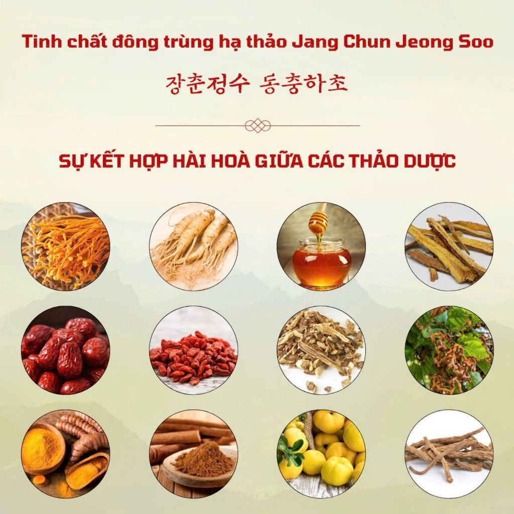Tinh Chất Đông Trùng Hạ Thảo Jang Chun Jeong Soo Hàn Quốc - Hỗ Trợ Tăng Cường Sức Khỏe, Bổ Phổi, Dưỡng Huyết, Sinh Lý