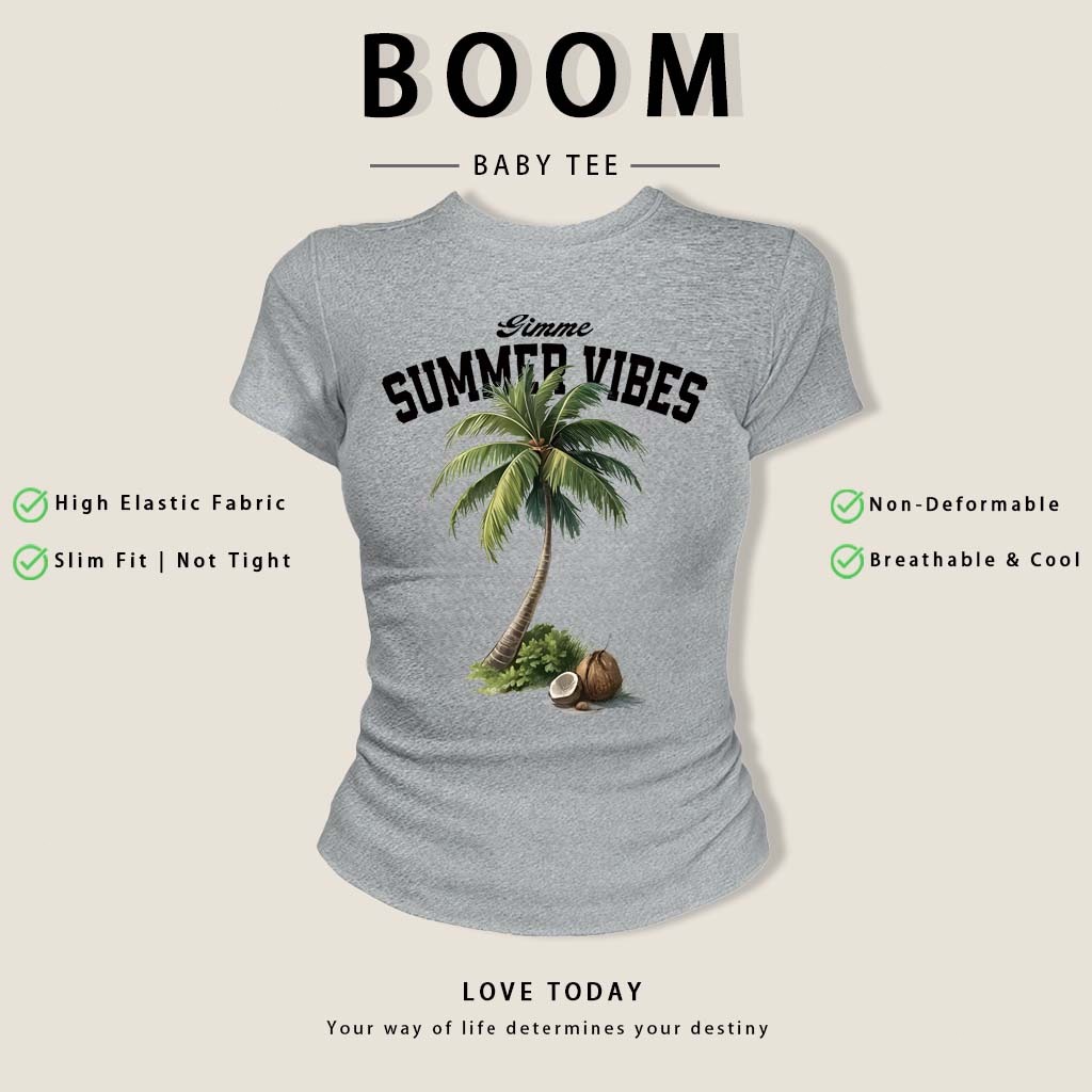 BOOM🔥 Áo Baby Tee Nữ Cotton Ôm Body-Áo Thun Ngắn Tay Y2K In Hình Phong Cách Mới Mùa Hè, Ôm Cổ Tròn Hàng Đầu phong cá #22