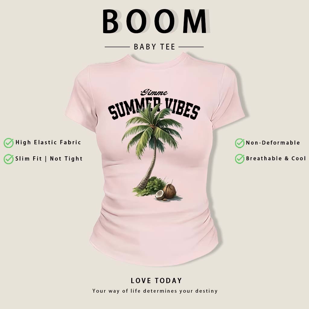 BOOM🔥 Áo Baby Tee Nữ Cotton Ôm Body-Áo Thun Ngắn Tay Y2K In Hình Phong Cách Mới Mùa Hè, Ôm Cổ Tròn Hàng Đầu phong cá #22