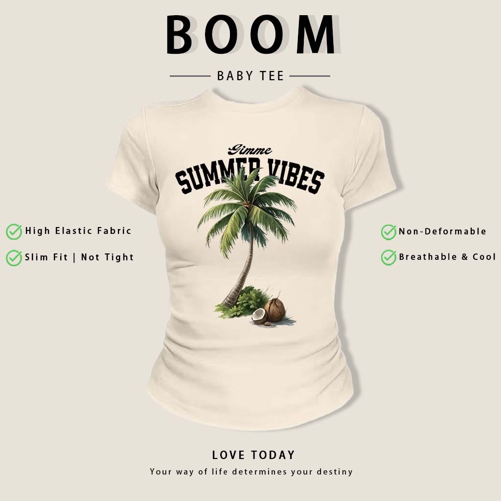 BOOM🔥 Áo Baby Tee Nữ Cotton Ôm Body-Áo Thun Ngắn Tay Y2K In Hình Phong Cách Mới Mùa Hè, Ôm Cổ Tròn Hàng Đầu phong cá #22