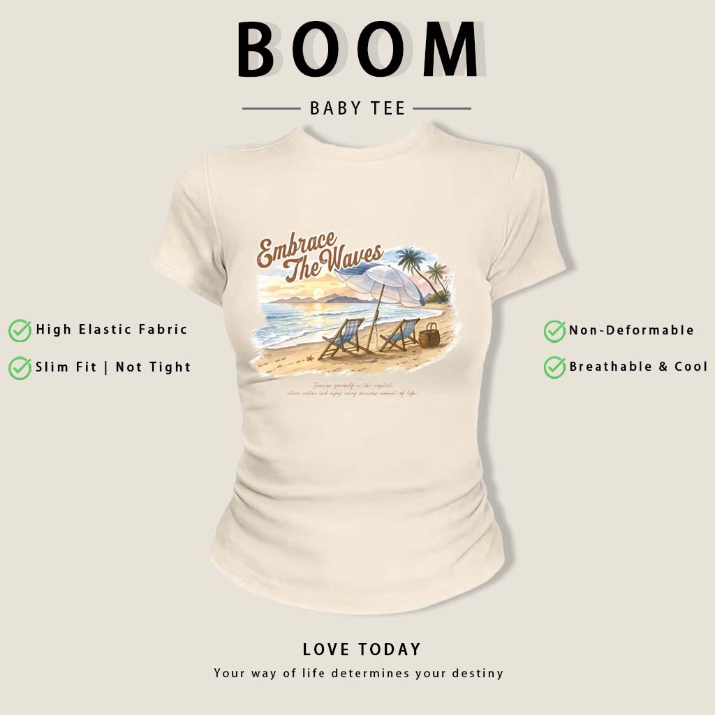 BOOM🔥 Áo Baby Tee Nữ Cotton Ôm Body-Áo Thun Ngắn Tay Y2K In Hình Phong Cách Mới Mùa Hè, Ôm Cổ Tròn Hàng Đầu phong cá #22