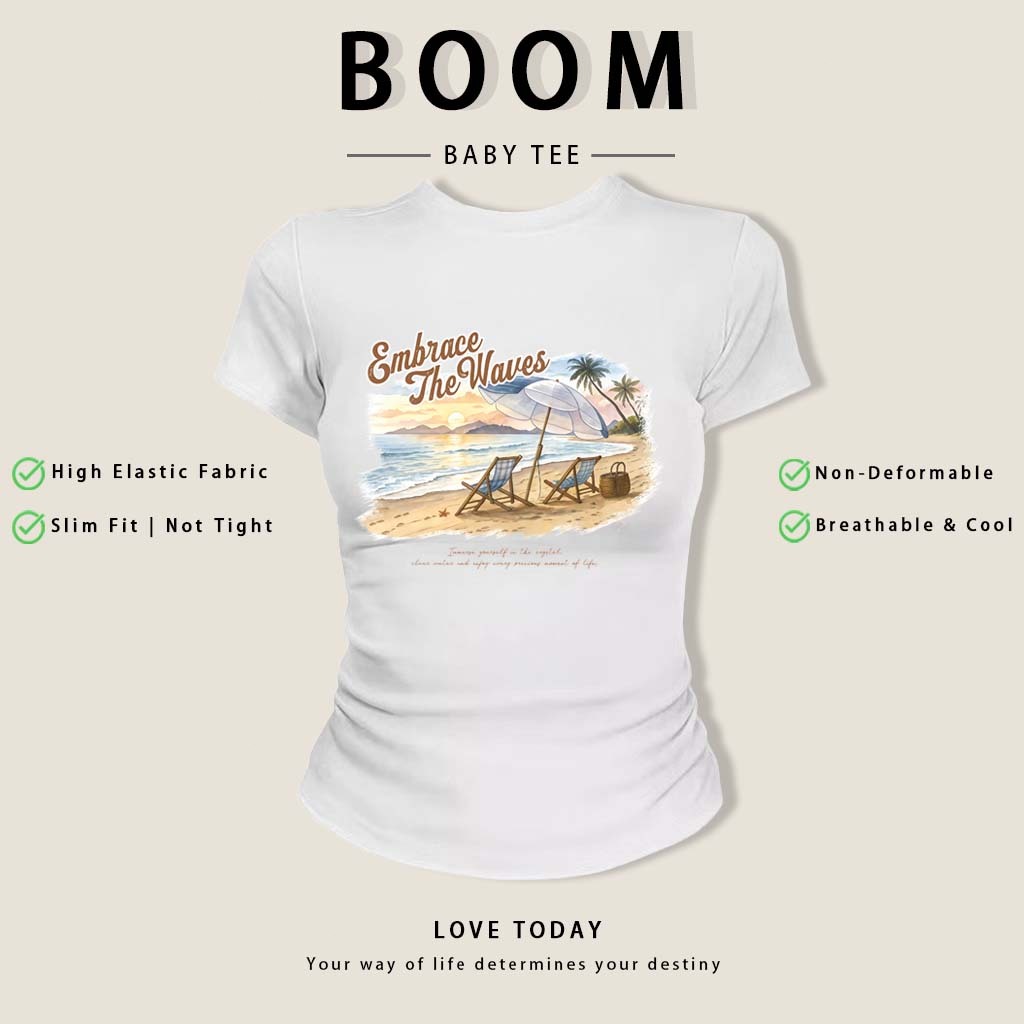 BOOM🔥 Áo Baby Tee Nữ Cotton Ôm Body-Áo Thun Ngắn Tay Y2K In Hình Phong Cách Mới Mùa Hè, Ôm Cổ Tròn Hàng Đầu phong cá #22