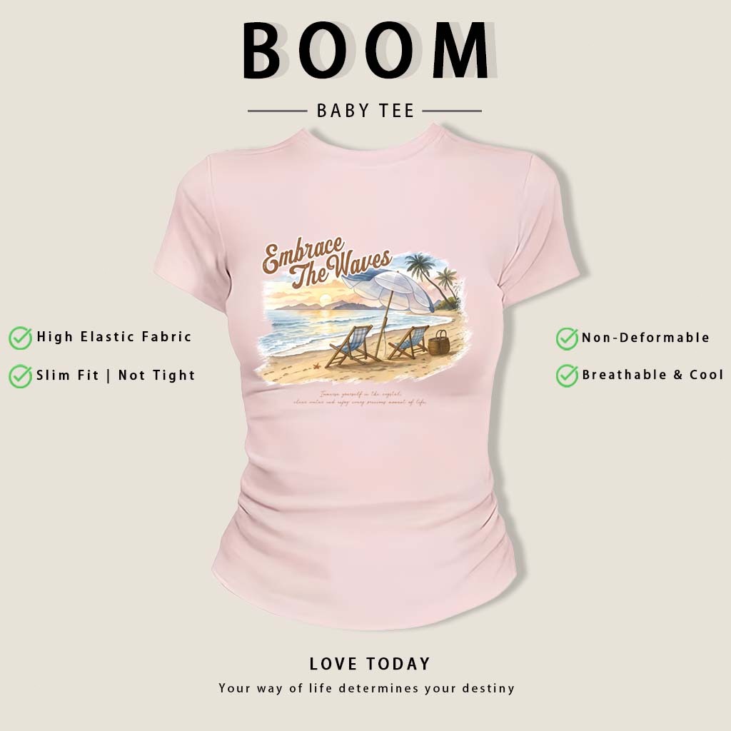 BOOM🔥 Áo Baby Tee Nữ Cotton Ôm Body-Áo Thun Ngắn Tay Y2K In Hình Phong Cách Mới Mùa Hè, Ôm Cổ Tròn Hàng Đầu phong cá #22